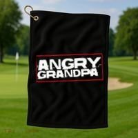 Angry Grandpa Golf Towel thumb 1