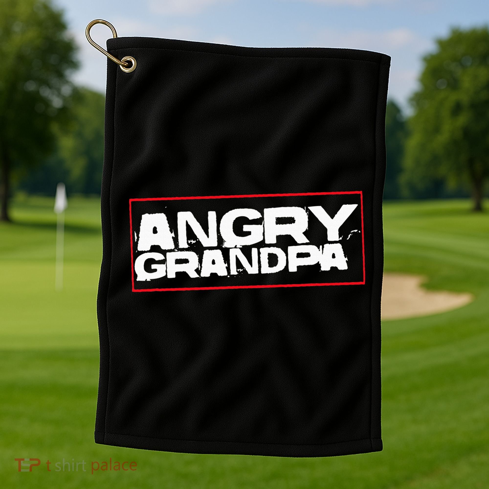 Angry Grandpa Golf Towel