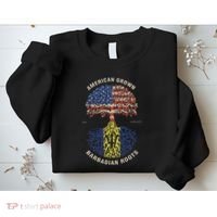 American Grown Barbadian Roots Barbados Flag Sweatshirt thumb 2
