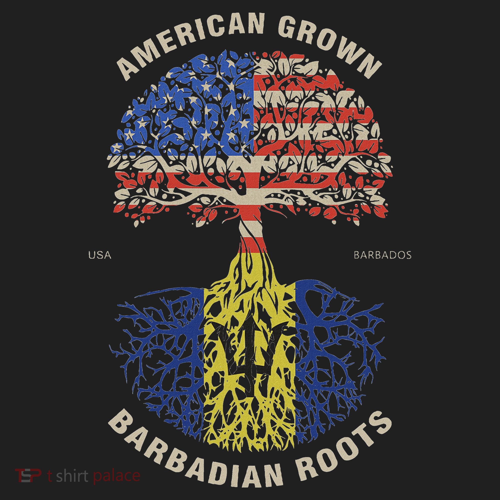 American Grown Barbadian Roots Barbados Flag Beanie
