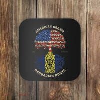 American Grown Barbadian Roots Barbados Flag Coaster thumb 0