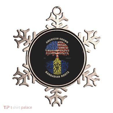 American Grown Barbadian Roots Barbados Flag Ornament