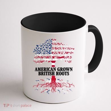 American Grown British Roots Coffee Mug back