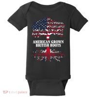 American Grown British Roots Baby Bodysuit thumb 0