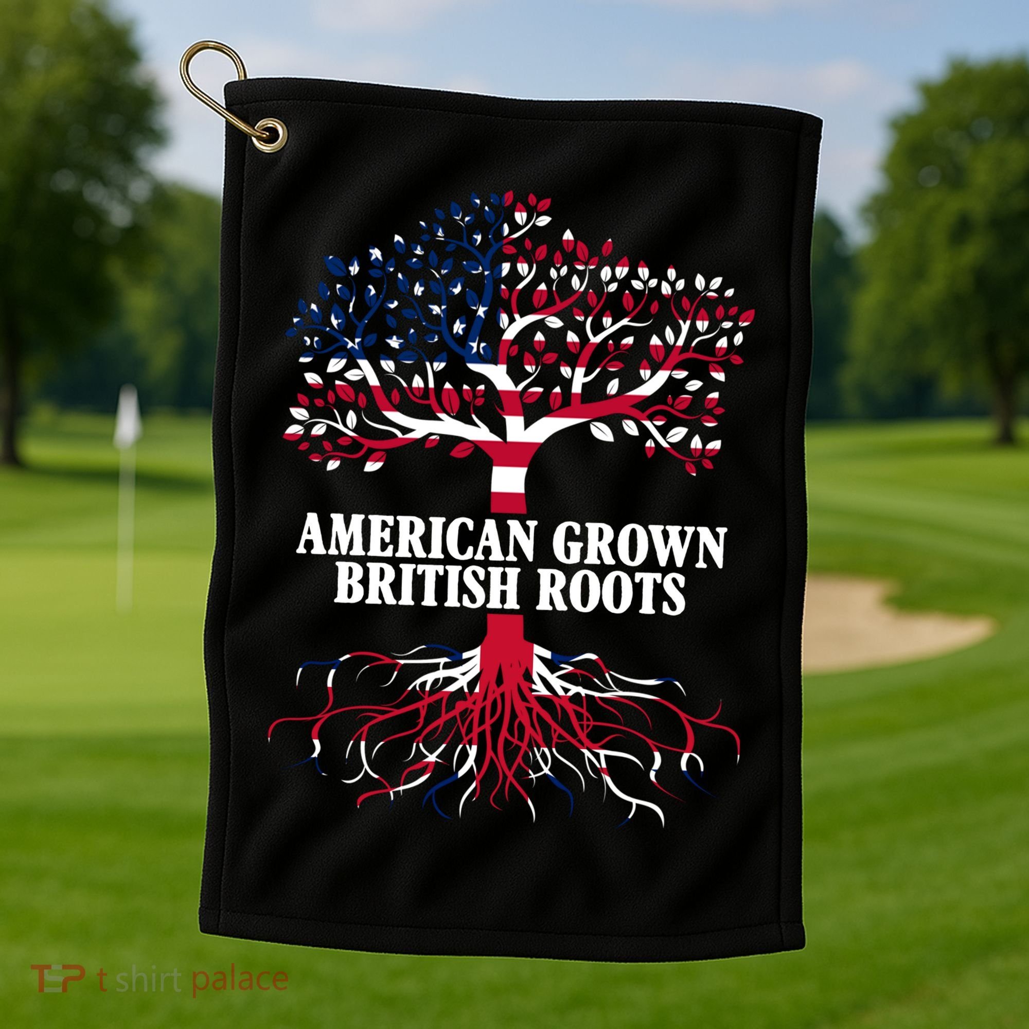 American Grown British Roots Golf Towel