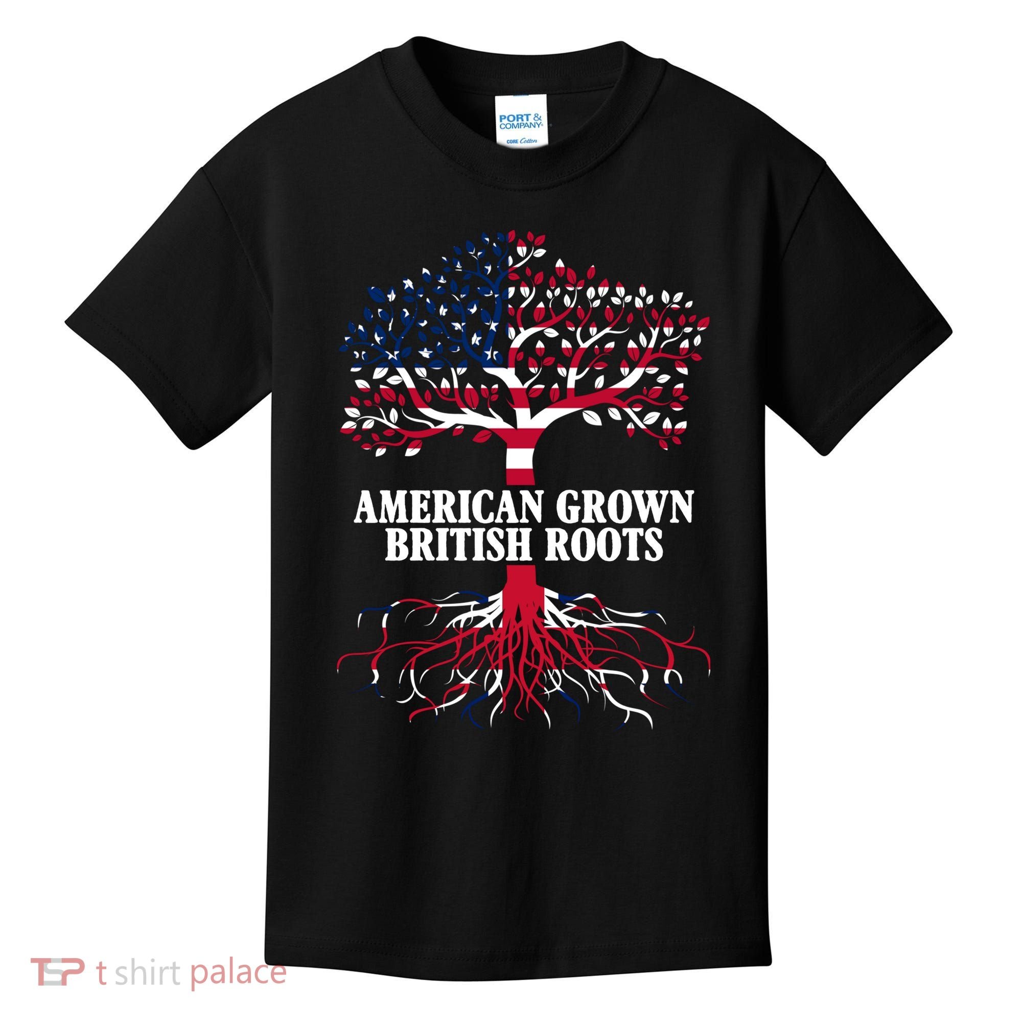 American Grown British Roots Kids T-Shirt