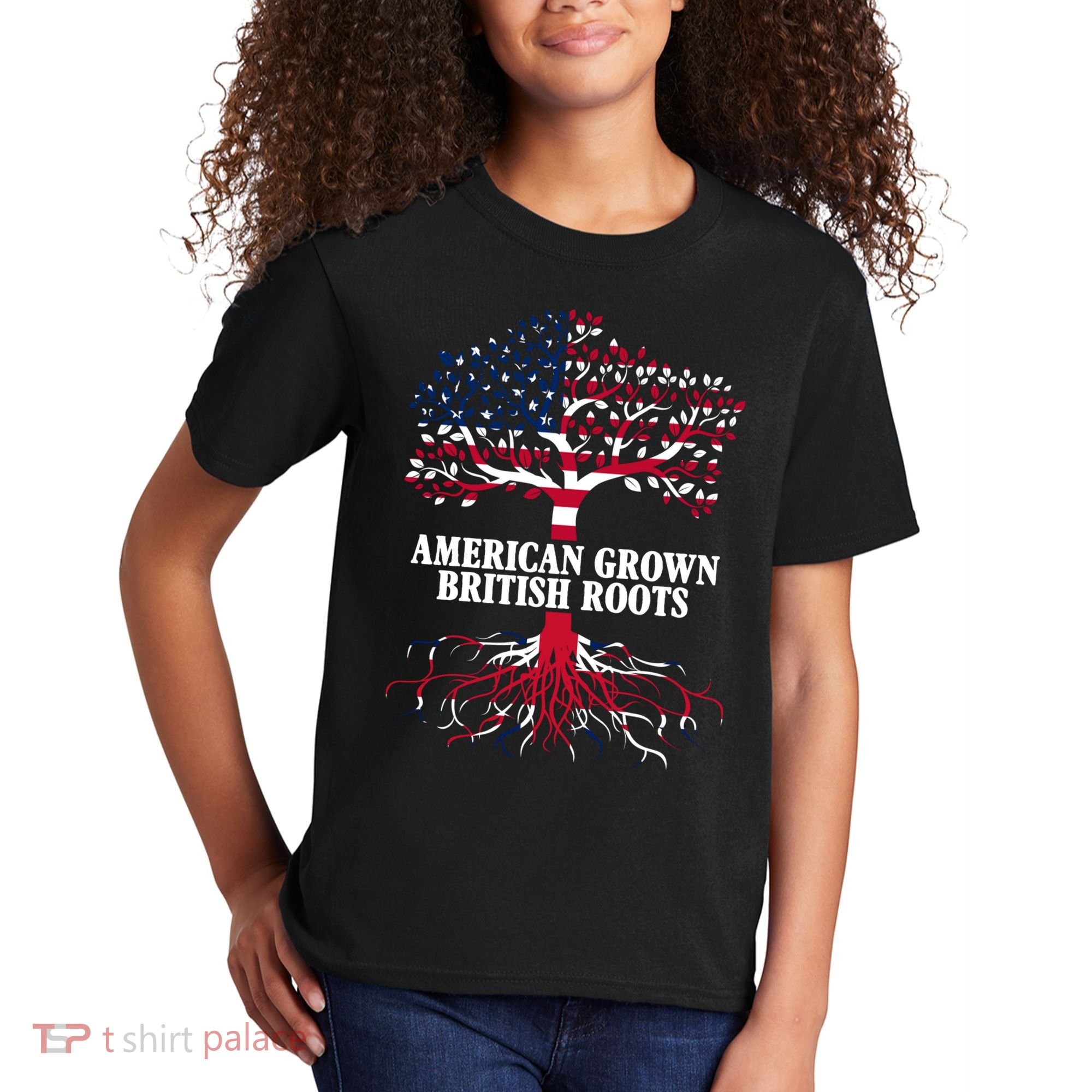 American Grown British Roots Kids T-Shirt