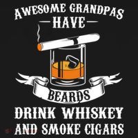 Awesome Grandpa's Beards Whiskey And Cigars Cigars Meaningful Gift Ornament thumb 1