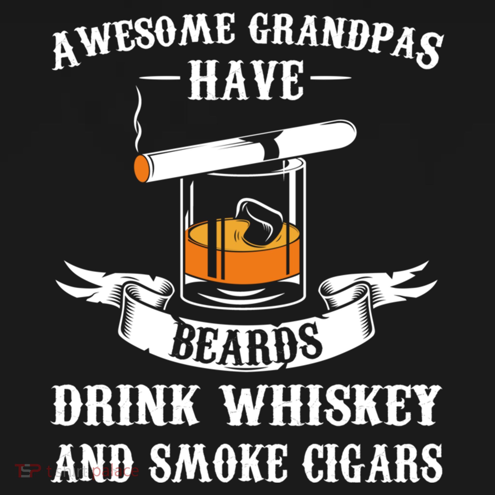 Awesome Grandpa's Beards Whiskey And Cigars Cigars Meaningful Gift Ornament