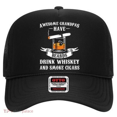 Awesome Grandpa's Beards Whiskey And Cigars Cigars Meaningful Gift Hat