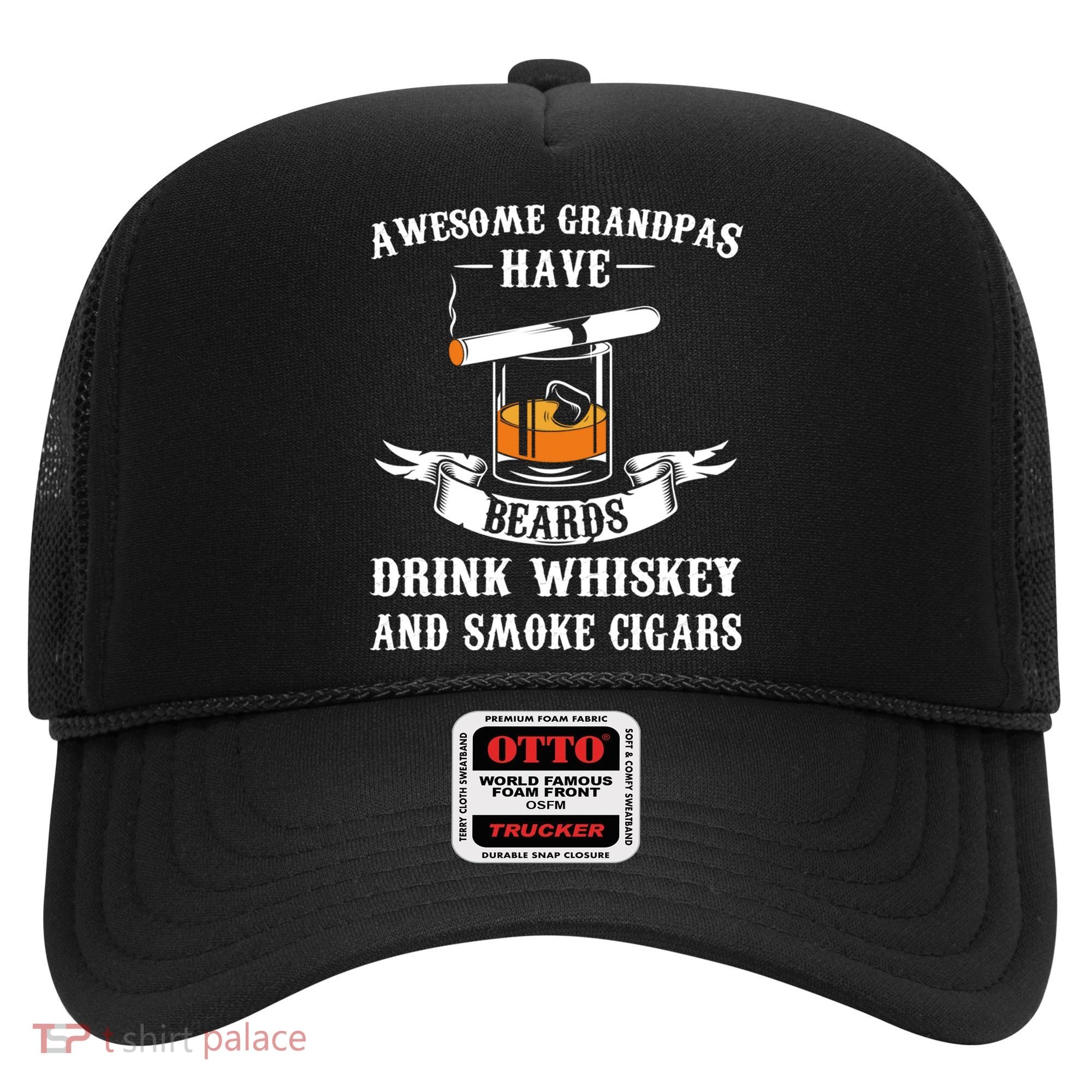 Awesome Grandpa's Beards Whiskey And Cigars Cigars Meaningful Gift Hat