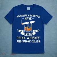 Awesome Grandpa's Beards Whiskey And Cigars Cigars Meaningful Gift T-Shirt thumb 5