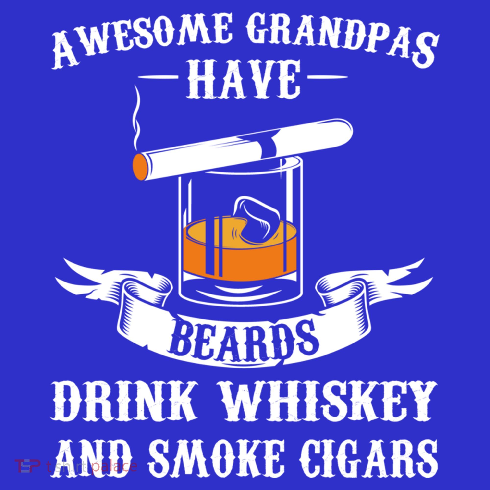 Awesome Grandpa's Beards Whiskey And Cigars Cigars Meaningful Gift Women's Tank Top