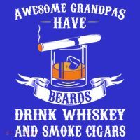 Awesome Grandpa's Beards Whiskey And Cigars Cigars Meaningful Gift Baby Bodysuit thumb 2