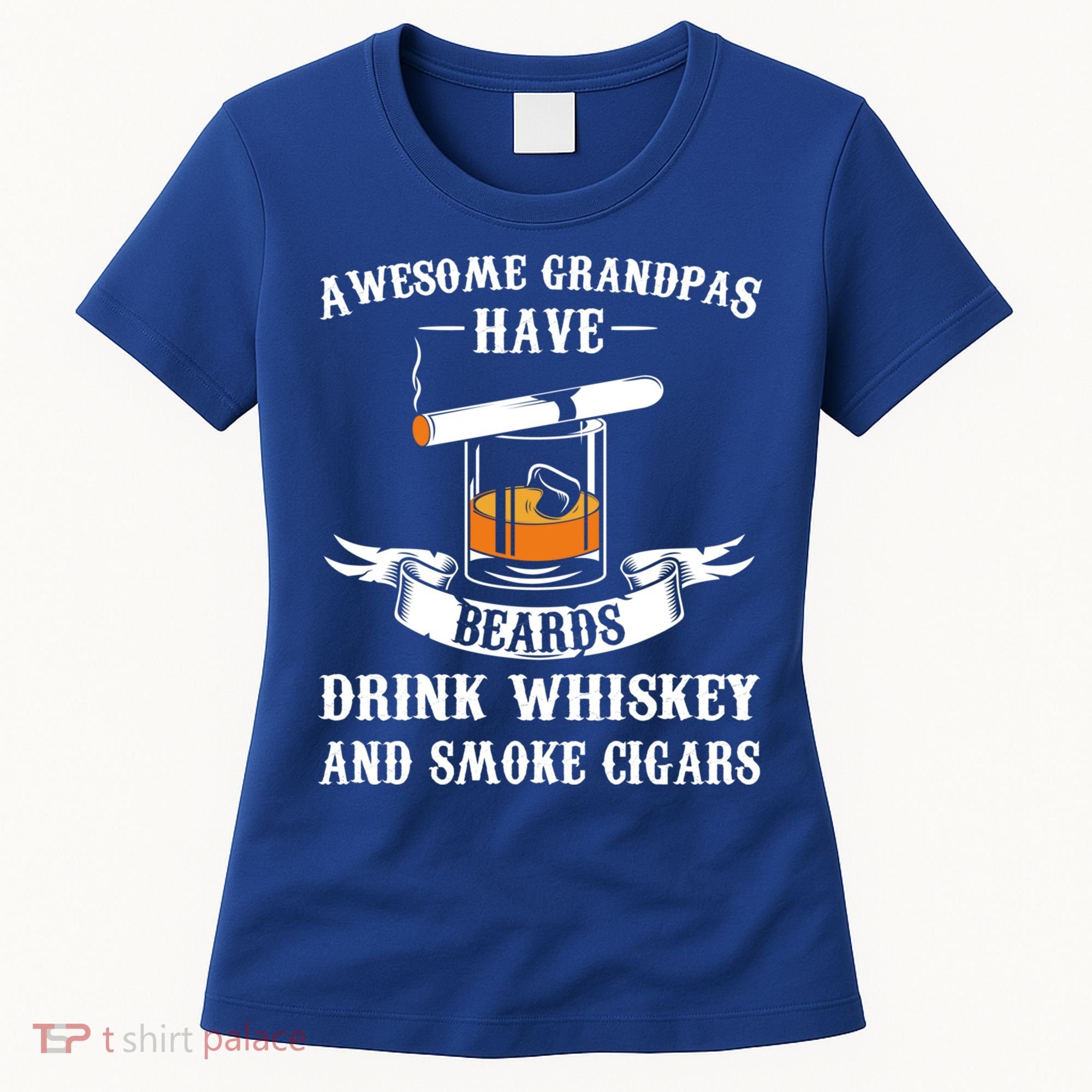 Awesome Grandpa's Beards Whiskey And Cigars Cigars Meaningful Gift Women's T-Shirt