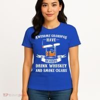 Awesome Grandpa's Beards Whiskey And Cigars Cigars Meaningful Gift Women's T-Shirt thumb 4