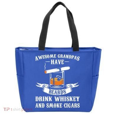 Awesome Grandpa's Beards Whiskey And Cigars Cigars Meaningful Gift Tote Bag