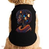 Afro Galactic Beauty Queen Pride Woman Space Black History Doggie Tank thumb 0