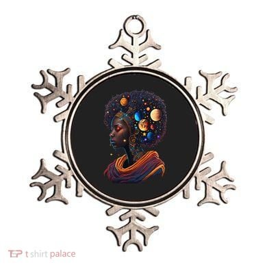 Afro Galactic Beauty Queen Pride Woman Space Black History Ornament