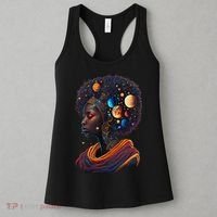 Afro Galactic Beauty Queen Pride Woman Space Black History Women's Tank Top thumb 3