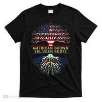 American Grown Belizean Roots America Belize Tree Flag T-Shirt thumb 0