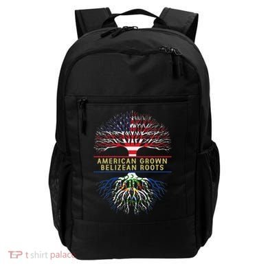 American Grown Belizean Roots America Belize Tree Flag Backpack