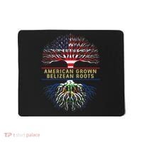 American Grown Belizean Roots America Belize Tree Flag Mousepad thumb 0