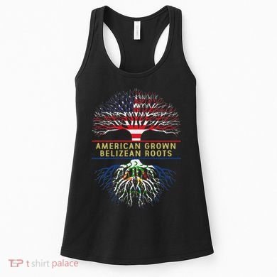 American Grown Belizean Roots America Belize Tree Flag Women's Tank Top