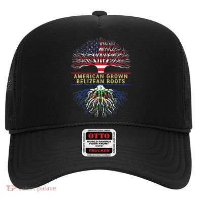 American Grown Belizean Roots America Belize Tree Flag Hat