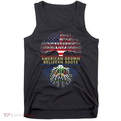 American Grown Belizean Roots America Belize Tree Flag Tank Top