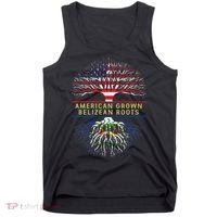 American Grown Belizean Roots America Belize Tree Flag Tank Top thumb 0