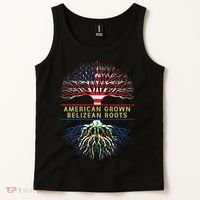 American Grown Belizean Roots America Belize Tree Flag Tank Top thumb 2