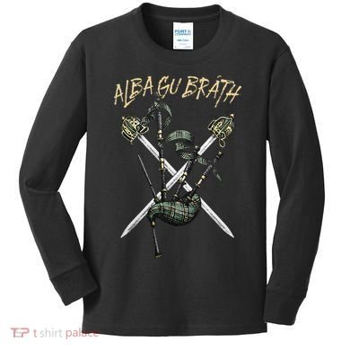 Alba Gu BráTh Scotland Forever Kids Long Sleeve Shirt
