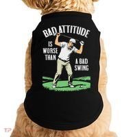 Angry Golfer Bad Attitude Worse Swing Funny Golf Quote Doggie Tank thumb 0