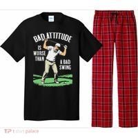 Angry Golfer Bad Attitude Worse Swing Funny Golf Quote Pajama Set thumb 0