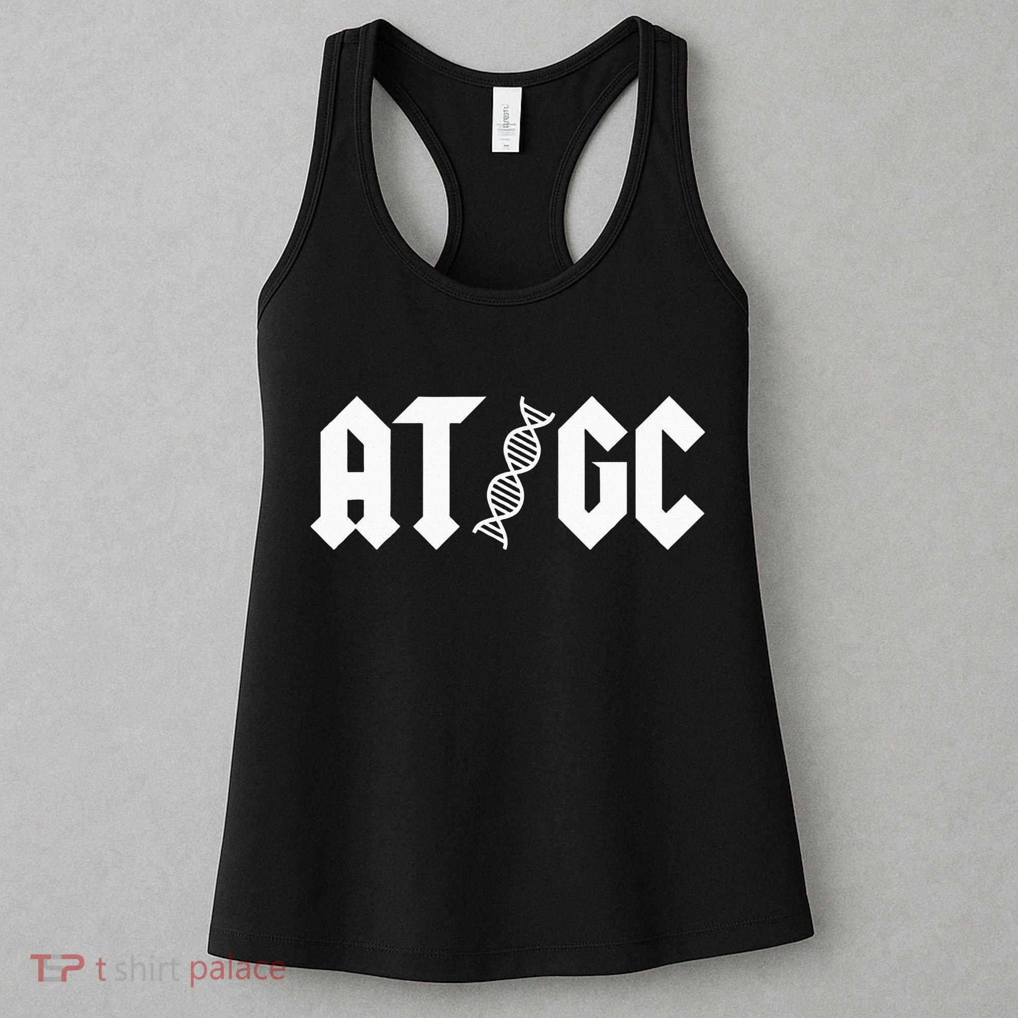 AT GC Biology DNA Strand Double Helix Teacher Pupil Student Women's Tank Top