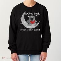 A Good Book Is Out Of This World Astronaut Women's Sweatshirt thumb 0