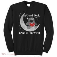 A Good Book Is Out Of This World Astronaut Sweatshirt thumb 0