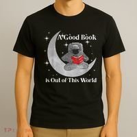 A Good Book Is Out Of This World Astronaut T-Shirt thumb 3