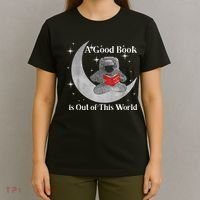A Good Book Is Out Of This World Astronaut T-Shirt thumb 4