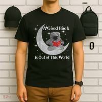A Good Book Is Out Of This World Astronaut T-Shirt thumb 6