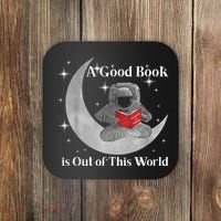 A Good Book Is Out Of This World Astronaut Coaster thumb 0