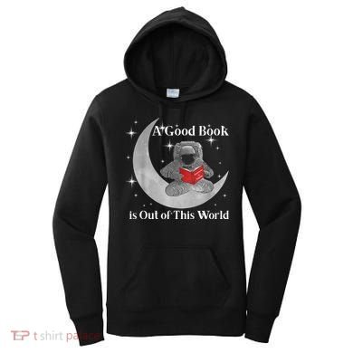 A Good Book Is Out Of This World Astronaut Women's Hoodie