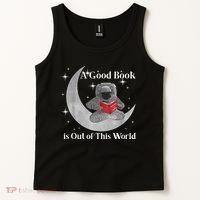 A Good Book Is Out Of This World Astronaut Tank Top thumb 2