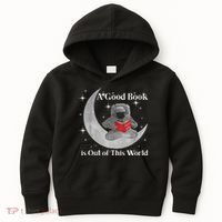 A Good Book Is Out Of This World Astronaut Kids Hoodie thumb 0
