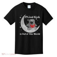 A Good Book Is Out Of This World Astronaut Kids T-Shirt thumb 0