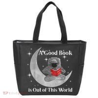 A Good Book Is Out Of This World Astronaut Tote Bag thumb 0