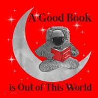 A Good Book Is Out Of This World Astronaut Santa Hat thumb 1