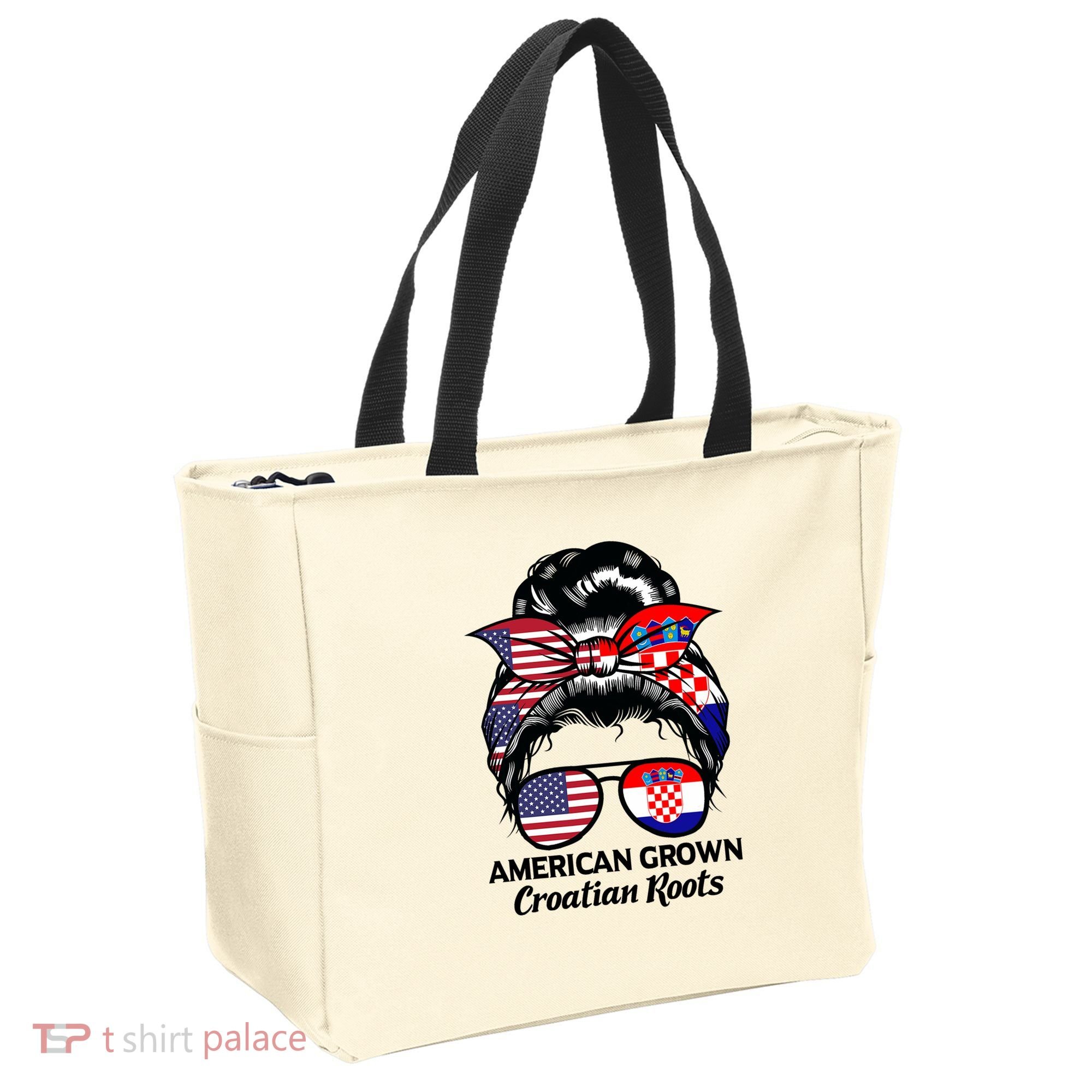 American Grown Croatian Roots Croatia Tote Bag
