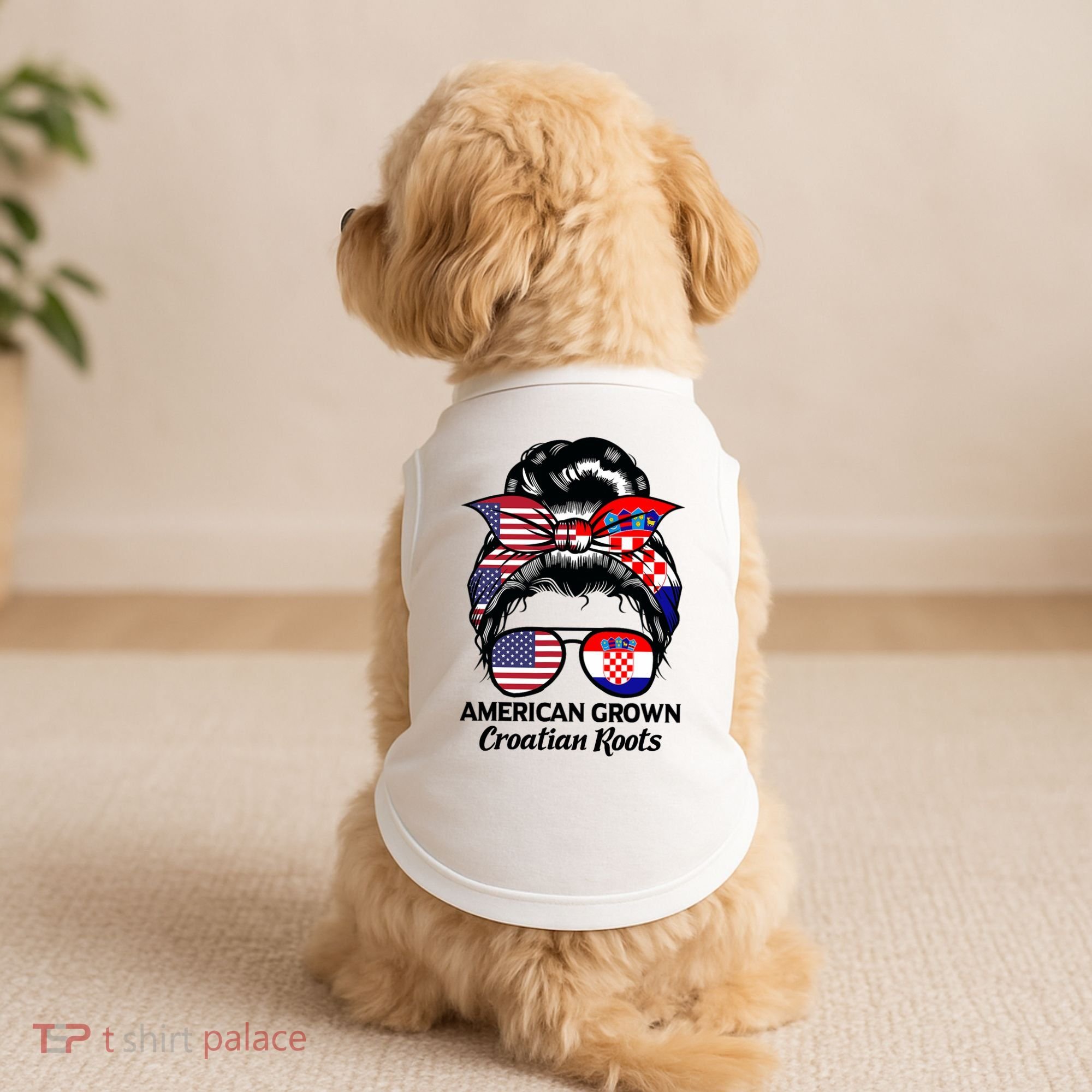American Grown Croatian Roots Croatia Doggie Tank